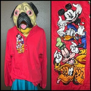 DISNEY, embroidered characters, button up top!!
